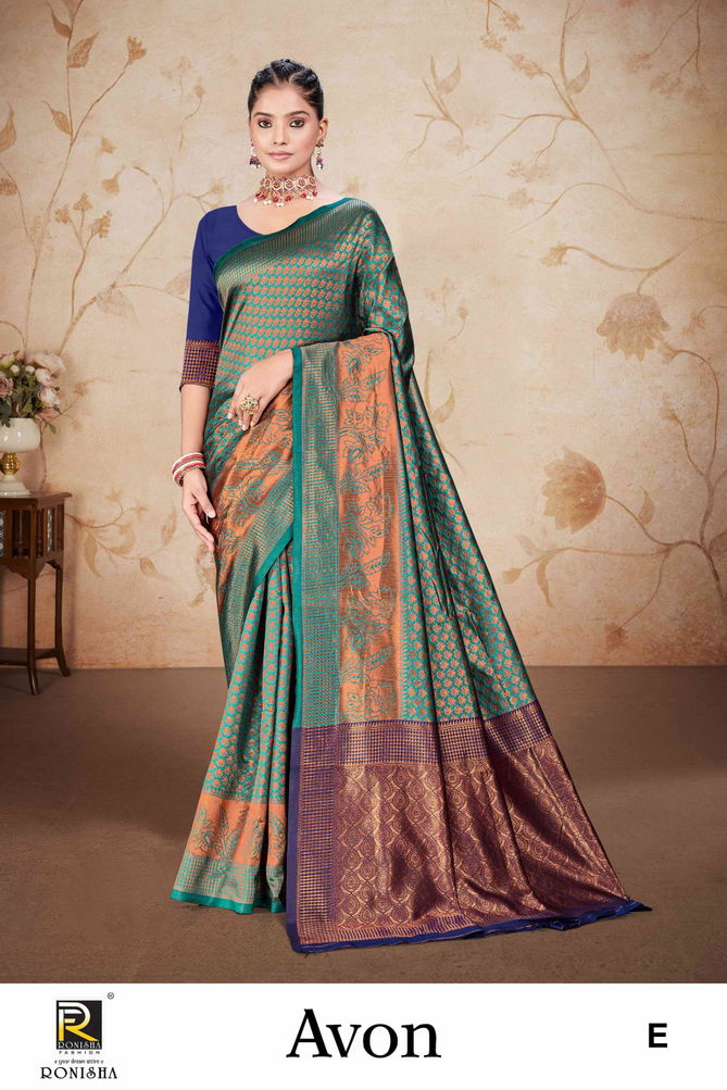 Avon By Ronisha  Designer Banarasi Silk Sarees Suppliers In India
